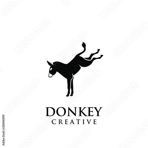 donkey logo icon design vector illustration template