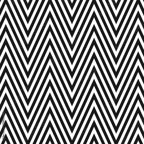black and white diagonal strips in a zigzag