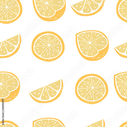 Cute lemon background.Vector illustration seamless pattern for background,wallpaper,frabic