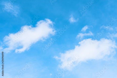 Blue sky with clouds.