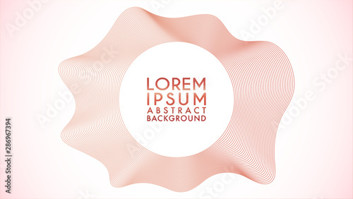 Spectrum Audio Wave Design Vector, Abstract Wave Line Background Design Template, Ellipse, Shiny Red Orange, Gold, Brown