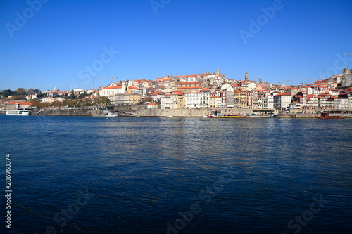 Panoramic view of old town of Porto, Portugal