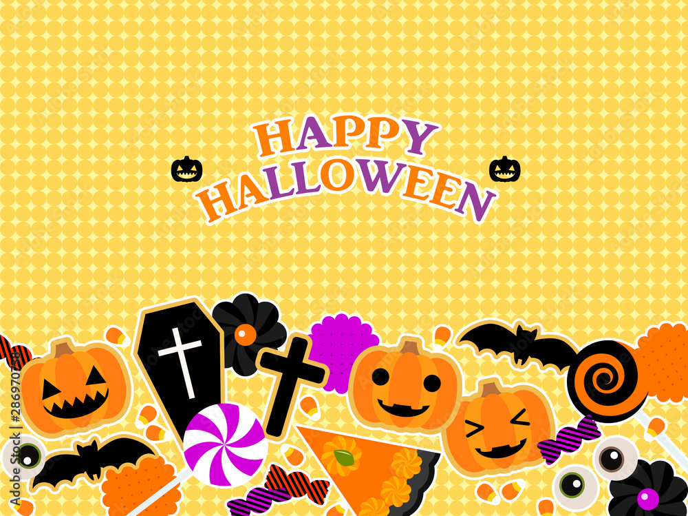 Fototapeta premium ハロウィンのイラスト背景