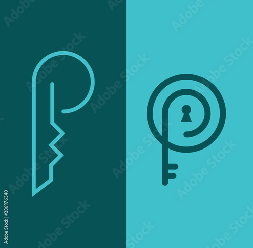 Letter P Key Logo Design