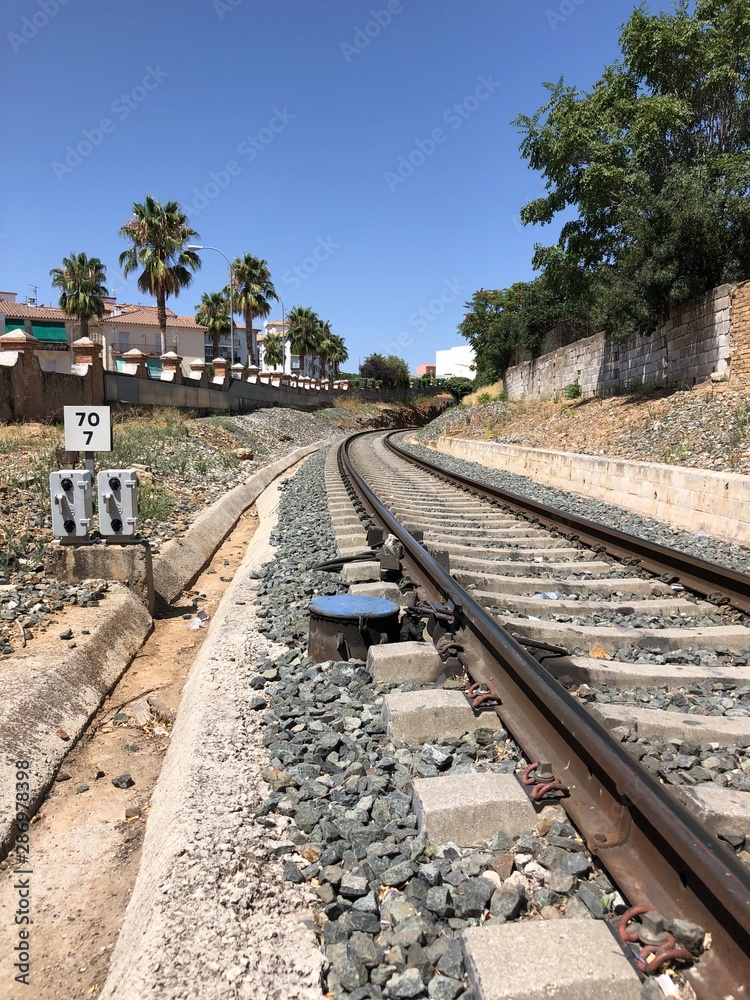 Obraz premium railway in city