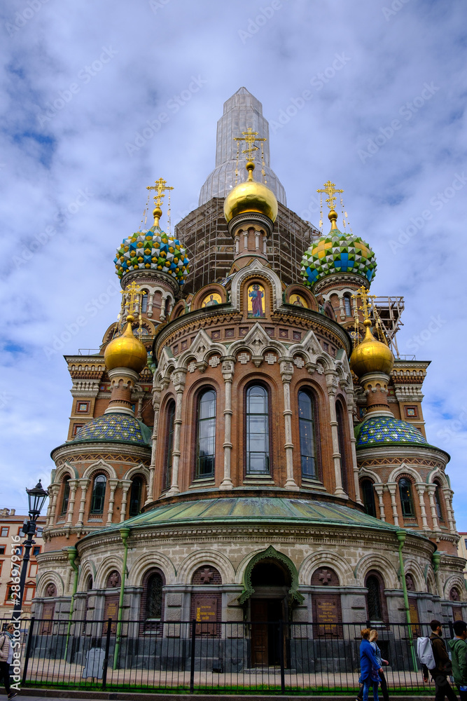 the Savior on Spilled Blood seen from the back