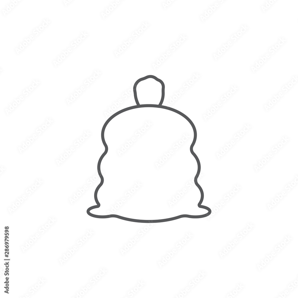 Obraz premium Full bag vector icon symbol isolated on white background