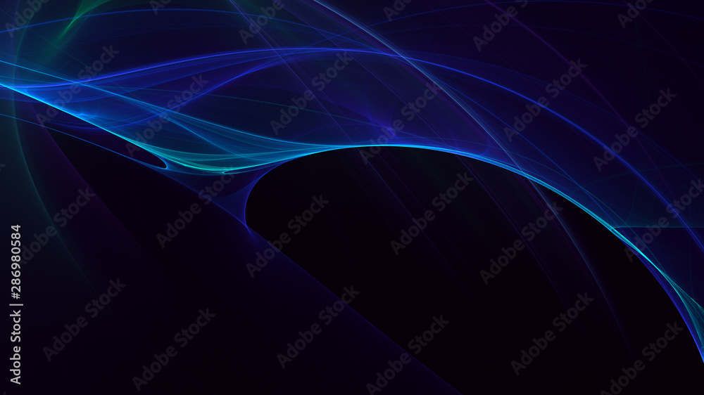Obraz premium 3D rendering multicolored abstract fractal on black background