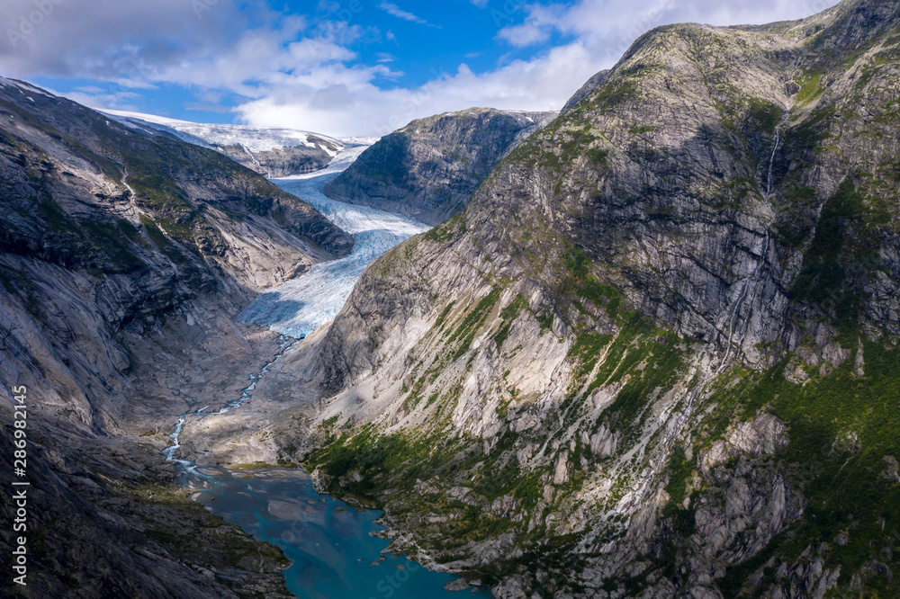 Famous nigardsbreen glacier in Jostedalen, Norway Famous nigardsbreen glacier in Jostedalen, Norway