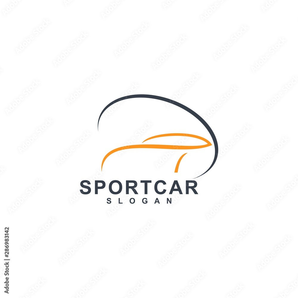 Auto style car logo design with concept sports vehicle icon silhouette Auto style car logo design with concept sports vehicle icon silhouette
