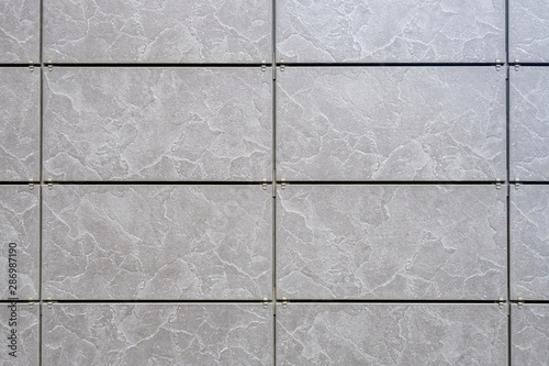 Gray tile wall. Background or texture.