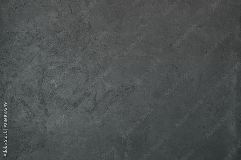 texture of dark gray wall with decorative plaster concrete effect - obrazy, fototapety, plakaty 