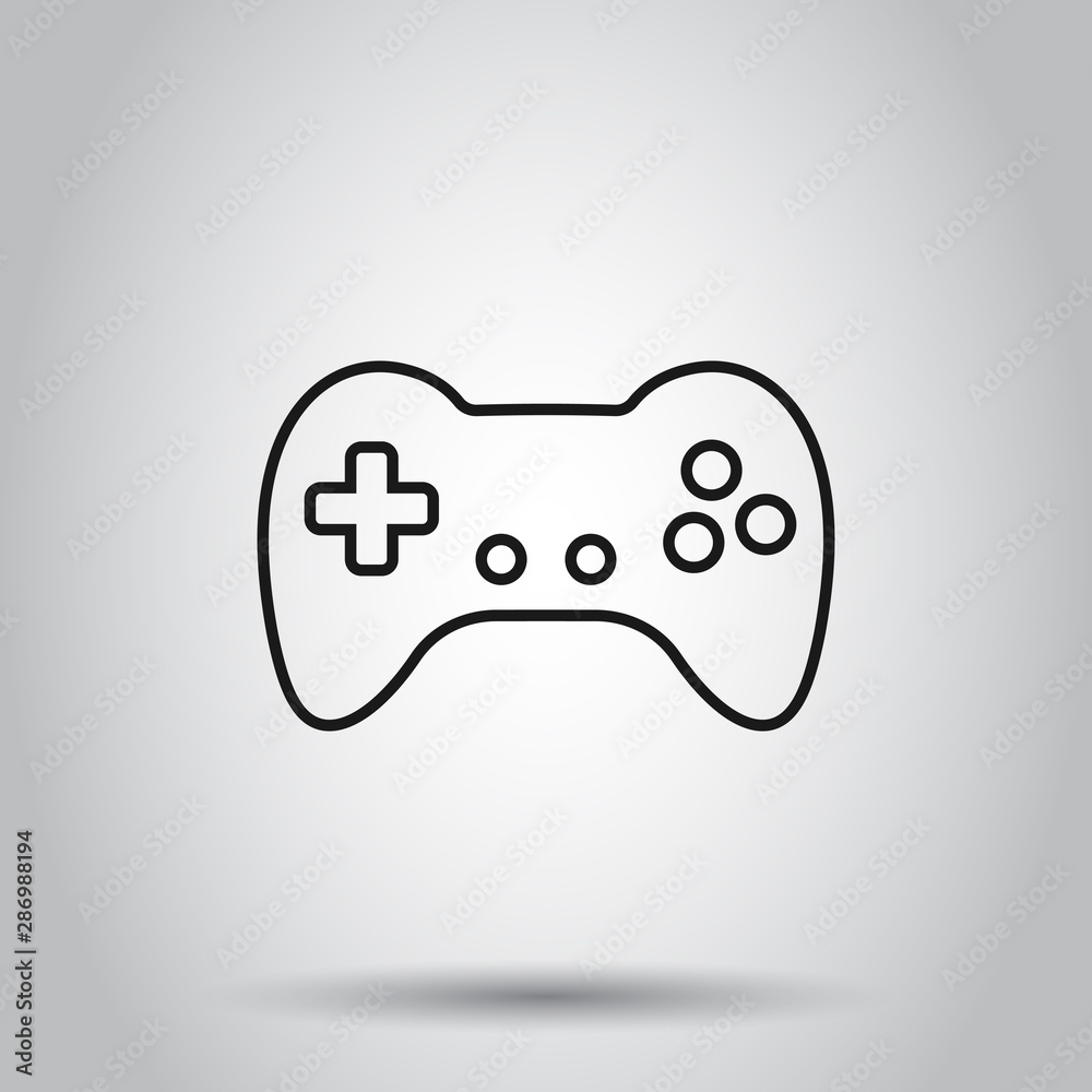 Joystick sign icon in flat style. Gamepad vector illustration on isolated  background. Gaming console controller business concept. vector de Stock |  Adobe Stock