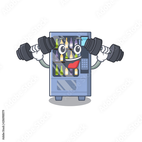 Fitness cartoon wine vending machine on character table
