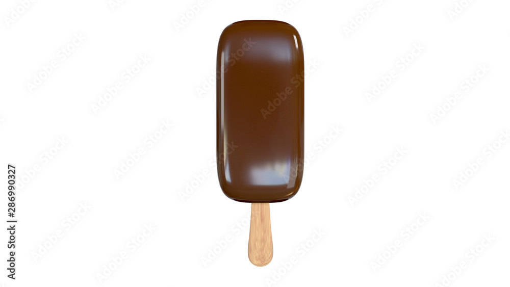Ice Cream Chocolate 3d rendering include cliping path. 3d illustration. Ice Cream Chocolate 3d rendering include cliping path. 3d illustration.