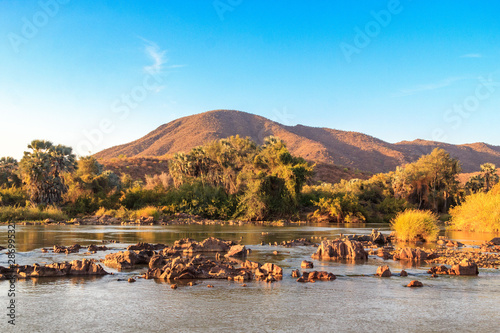 Kunene - border river of Namibia and Angola, Epupa, Namibia photo