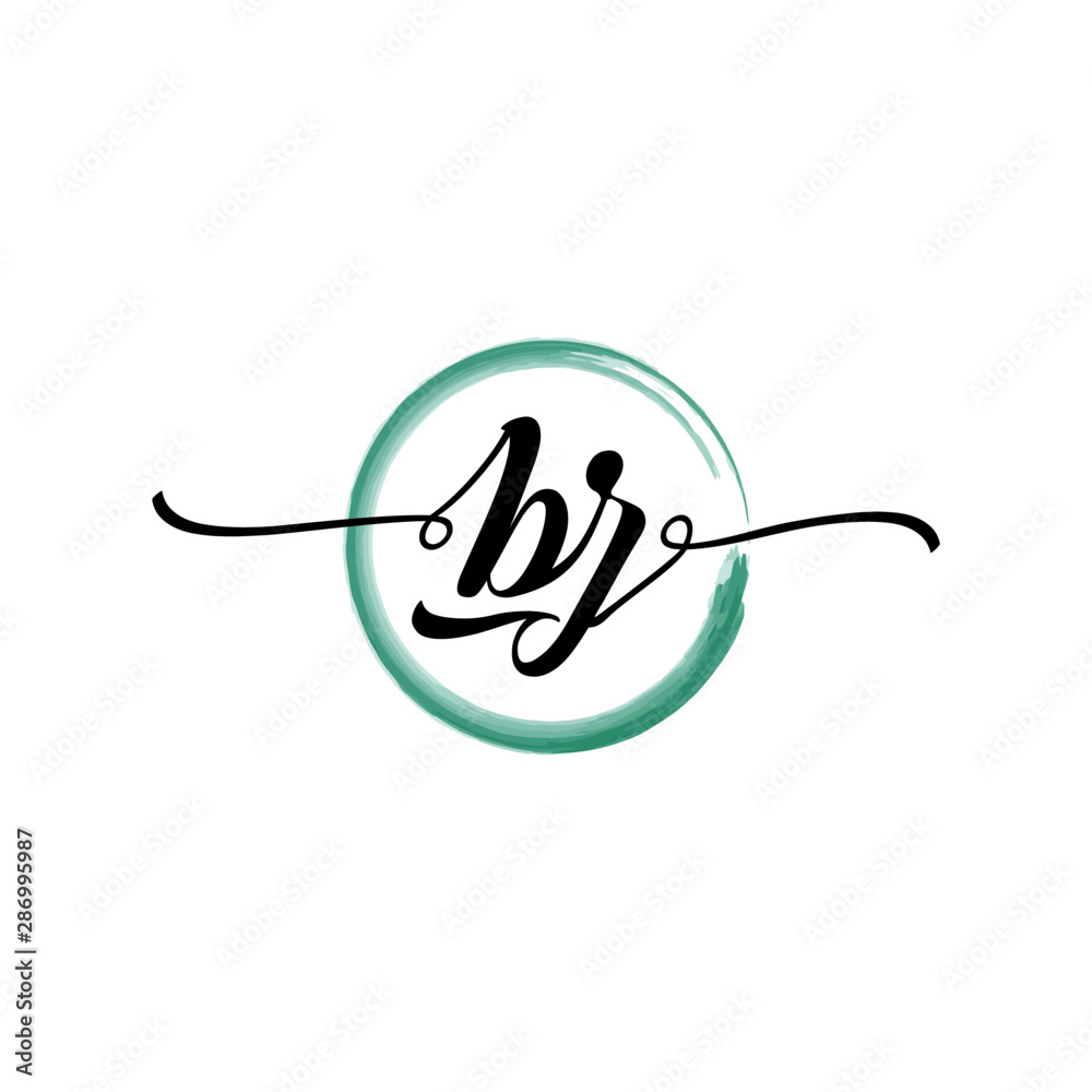 BZ initial handwriting logo template round logo in watercolor color with handwritten letters in the middle. Handwritten logos are used for, weddings, fashion, jewelry, boutiques, flowers, and business BZ initial handwriting logo template round logo in watercolor color with handwritten letters in the middle. Handwritten logos are used for, weddings, fashion, jewelry, boutiques, flowers, and business