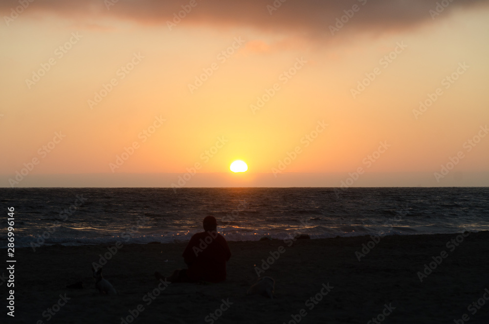 Sunset at Newport Pier