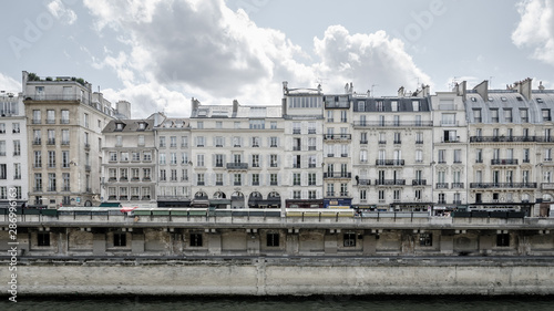 Houses at the quay near the water in Paris