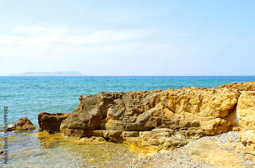 Gouves coast in Crete