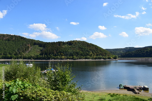 Rursee mit Ausblick zum Obersee und Eiserbachdamm photo