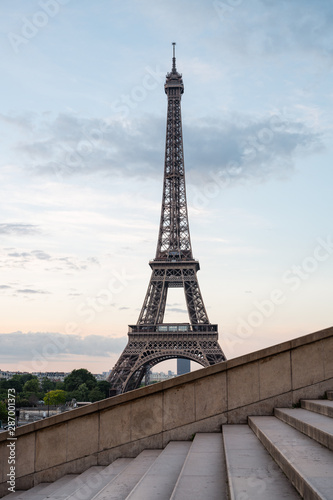 Eiffel tower in Paris , France in morning light
