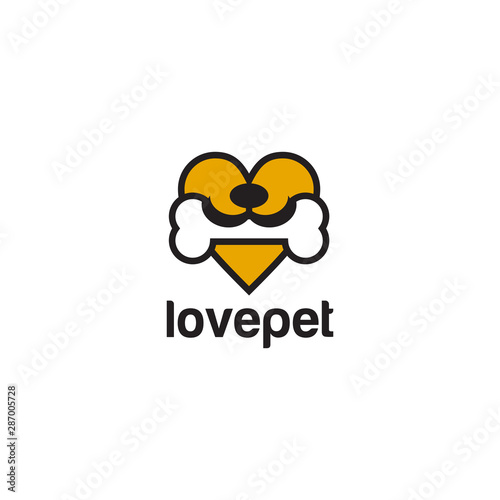 Pet lover logo design template