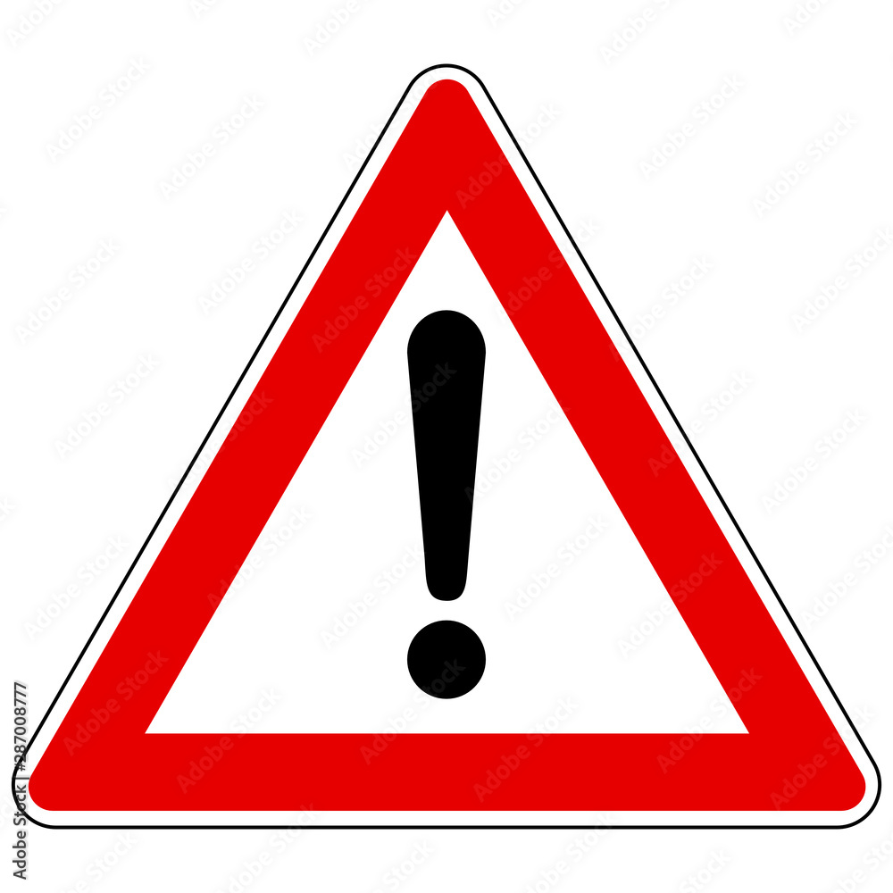 Ausrufezeichen und Achtung Schild Ausrufezeichen und Achtung Schild