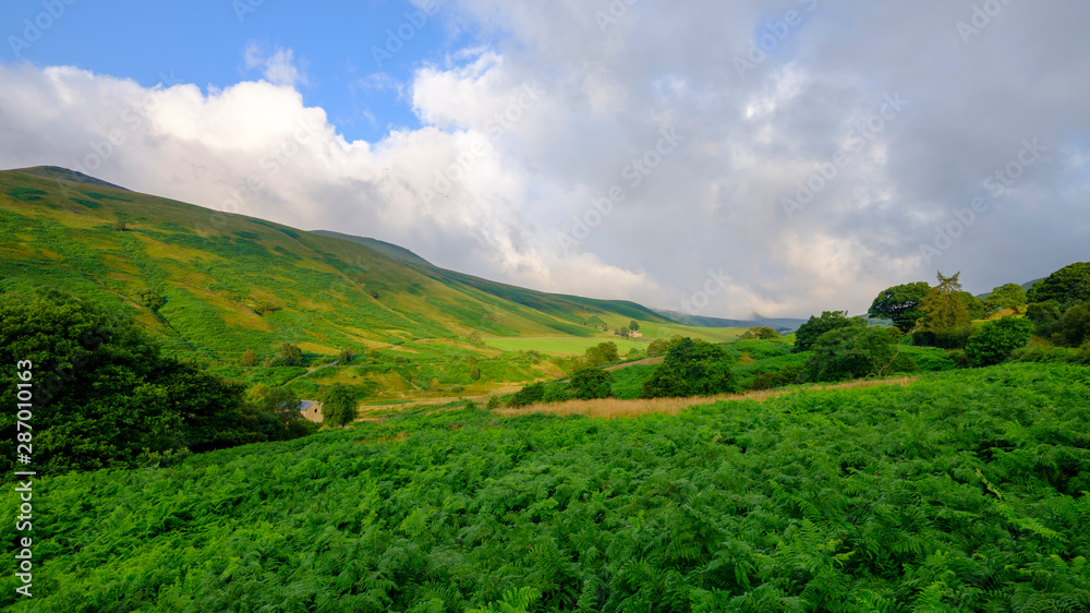 View of the River Ashop in the Snake Valley Pass, Peak District, UK