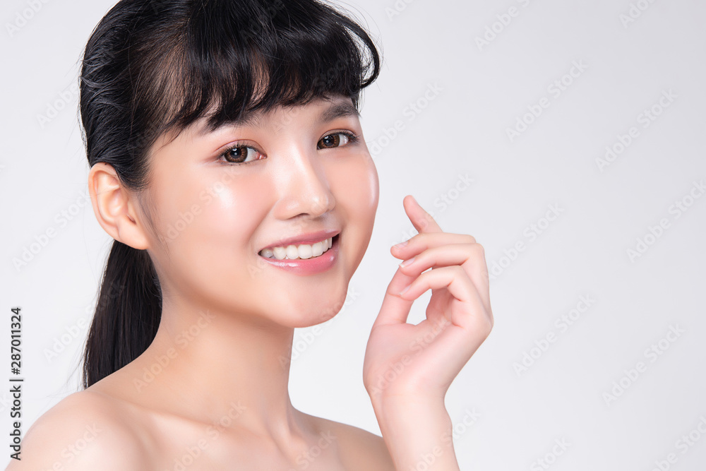 Beautiful Young Asian Woman with Clean Fresh Skin, Beautiful Young Asian Woman with Clean Fresh Skin,