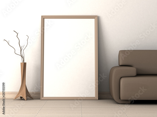 Blank frame and sofa