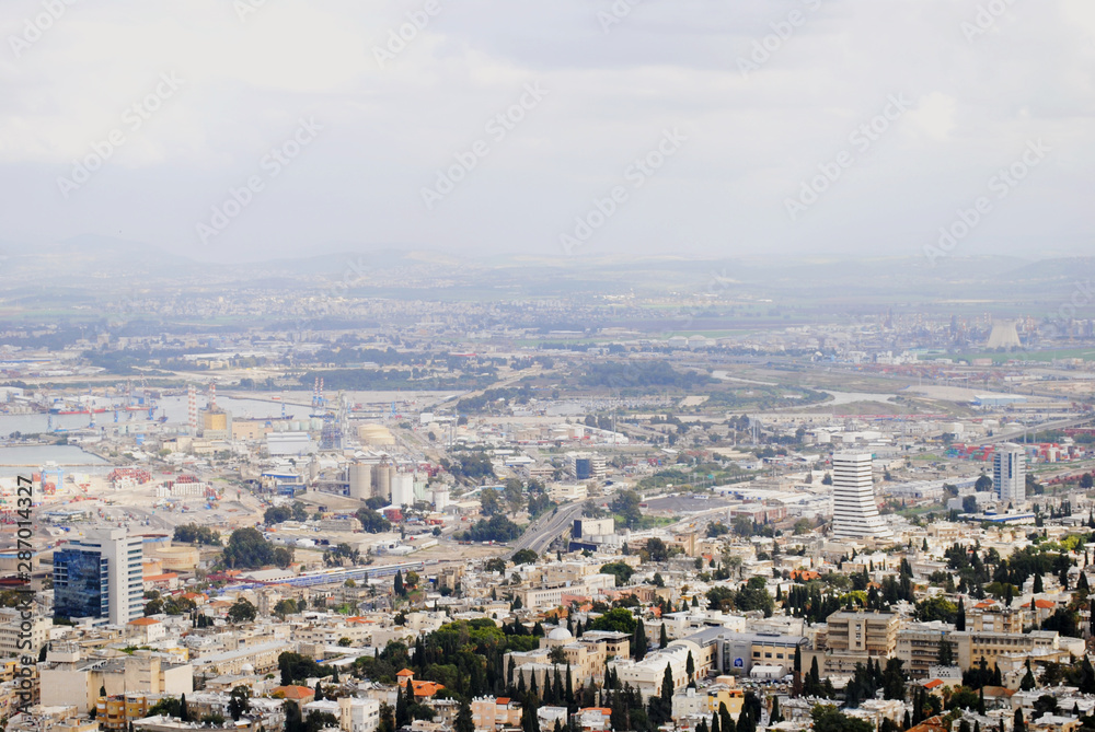 Panoramic view of the city of Haifa (Israel)