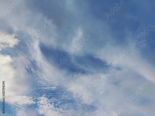 White sky and clouds pattern background. 