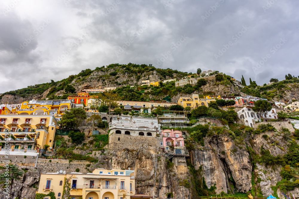 Fototapeta premium Italy, Positano, panorama from the beach