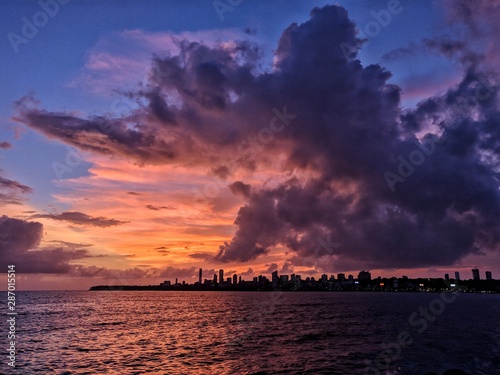 Sunset over Mumbai Skyline