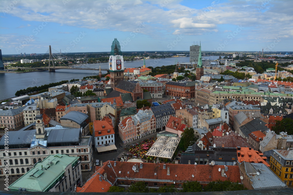 Vue Panoramique Riga Lettonie