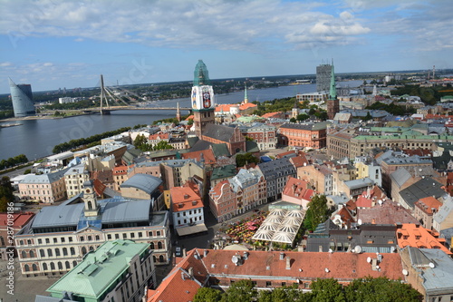 Vue Panoramique Riga Lettonie