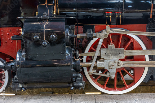 Details of ancient steam train restored