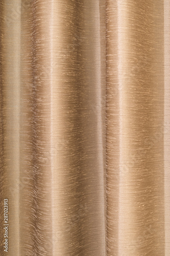 Copper metallic color silky fabric texture drapery curtain background