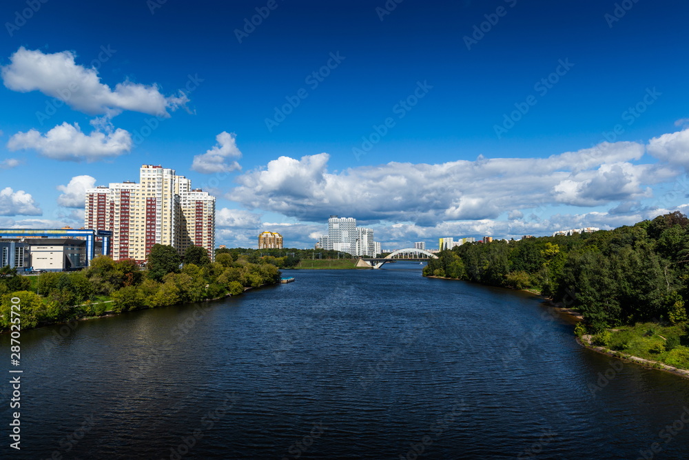 Moscow Canal river in summer day.