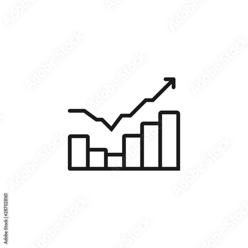 growth rate - minimal line web icon. simple vector illustration. concept for infographic, website or app.