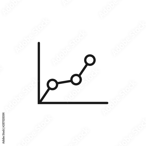 growth rate - minimal line web icon. simple vector illustration. concept for infographic, website or app.