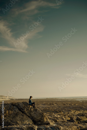 Alone in the beach