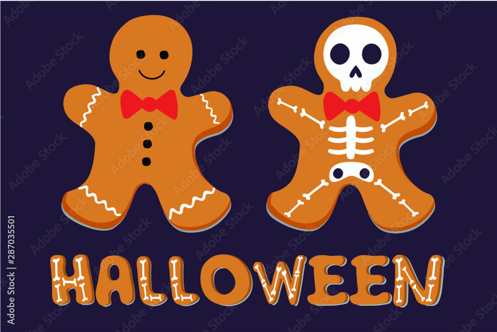 Fototapeta premium Funny Halloween art, vector Illustration