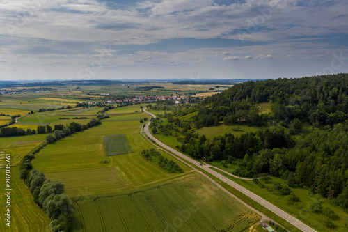 Landstraße von Oben - Luftbild