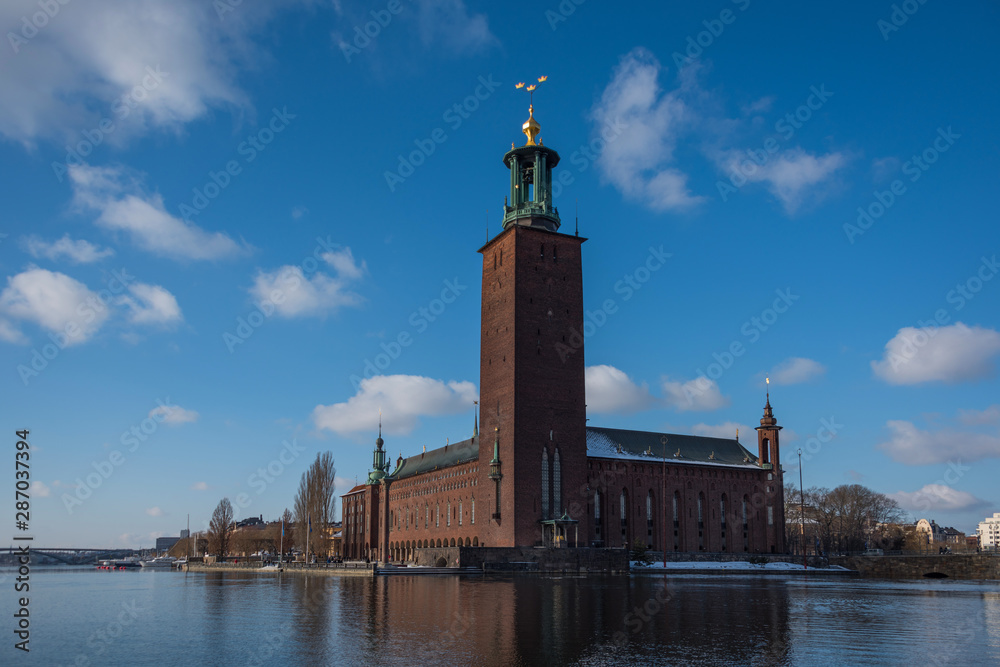 Winter view of Stockholm in pale winter sun. Winter view of Stockholm in pale winter sun.