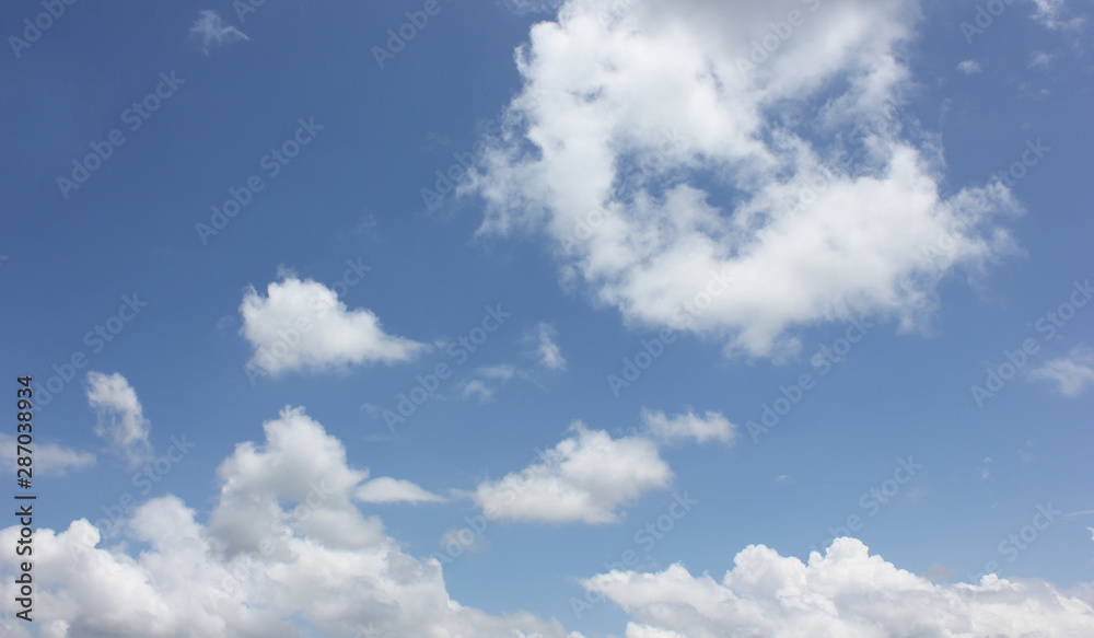 Fototapeta premium blue sky clouds white natural beautiful