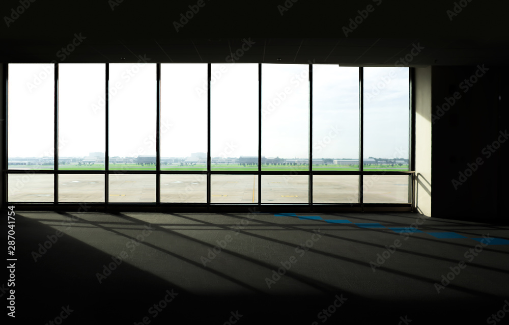 Fototapeta premium Window with shadow at Airport.