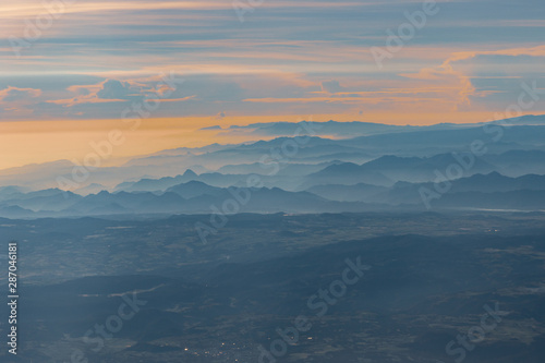 Mountains and vistas seen from the air from Mexico City to Monterrey.