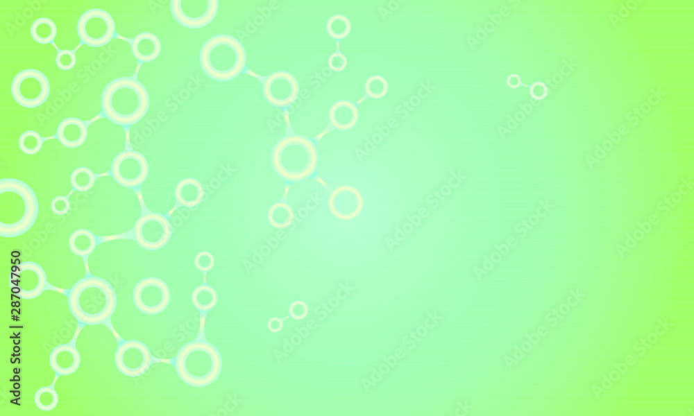 Gradient geometric shape green background, vector illustration.